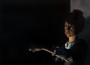 Woman with lamp