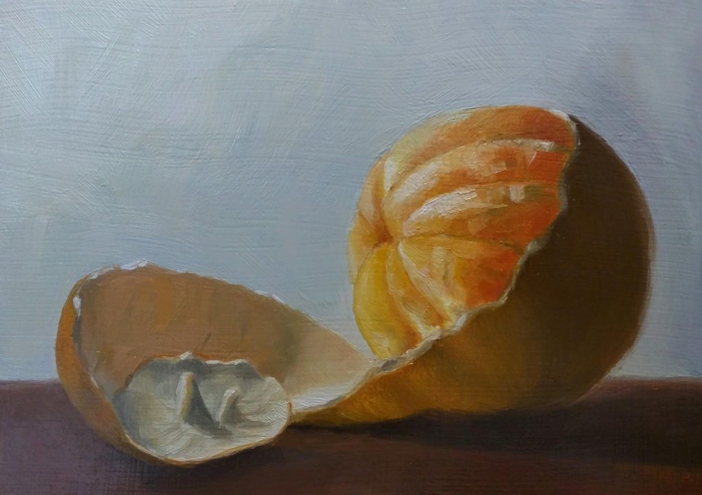 “Orange You Glad to See Me?” – Oil – 5×7 "Orange You Glad to See Me?" - Oil - 5x7