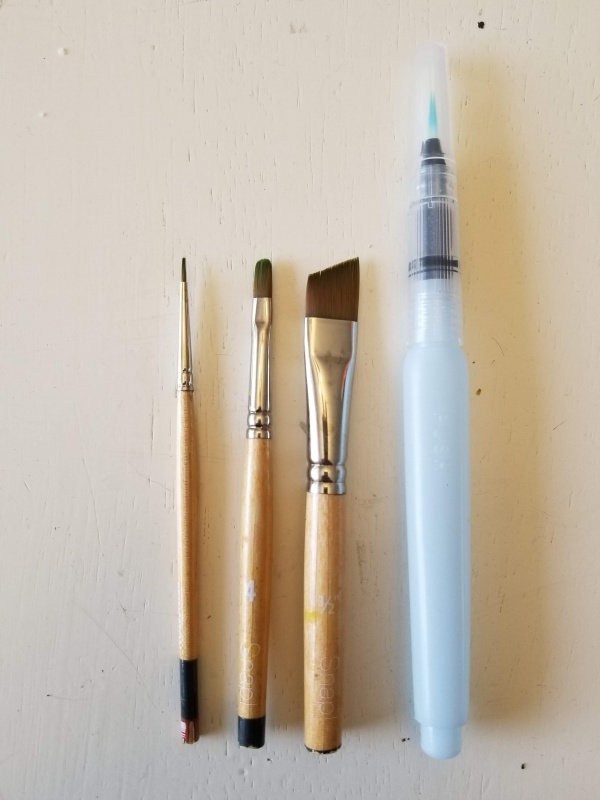 Three Custom Brushes and Water Brush